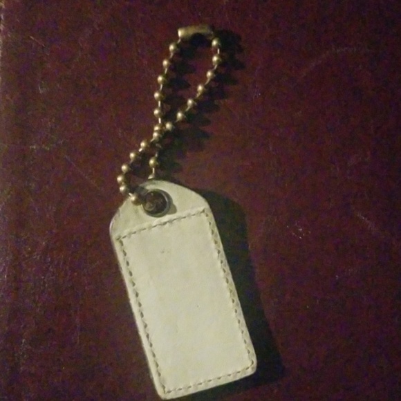 Leather red & white Authentic Coach Key Fob - Picture 3 of 3